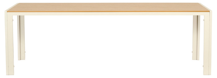 Trädgårdsbord Vermont Sandgrå/Teak 205 x 90 cm Sunlife